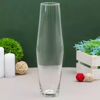 Ваза "Диаболо" d=5,5см h=29,5х9см, 1,1л прозрачная