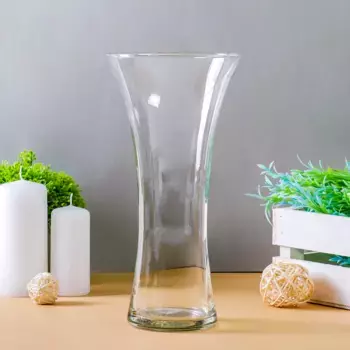 Ваза "Душечка" 25х12,5см, 0,77л прозрачная