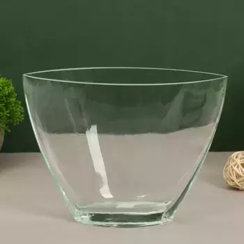 Ваза "Евфрат" 16х22х11,5 см, 1,6л 5425 прозрачная