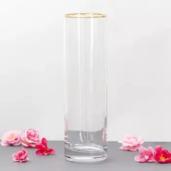 Ваза FLORA c обводкой 7,5х26,5 см