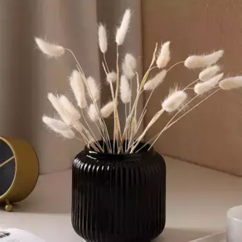 Ваза керамическая "Юта", настольная, чёрная, 15 см