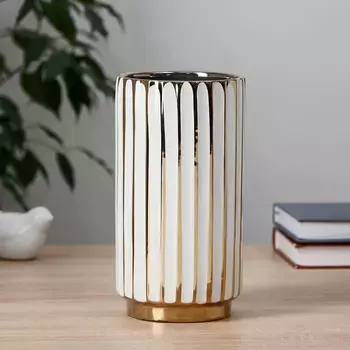 Ваза керамика "Елизавет" 11х21 см, белый