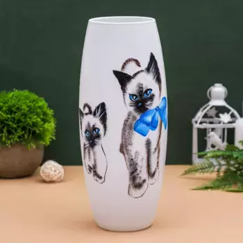 Ваза "Кошечки" d-7.5см 11х25см