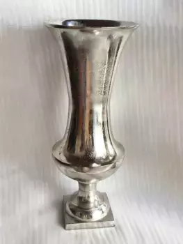 Ваза Металл D 22 см x H 53 см Серебряный