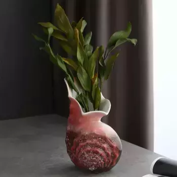 Ваза настольная "Ракушка 4", розовая. микс