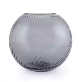 Ваза Патриция Стекло D 18 см x H 20 см Серый