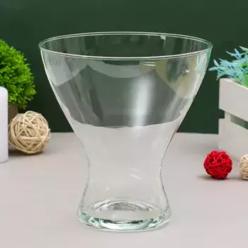 Ваза "Тексел" 18х17см, 1,6л прозрачная