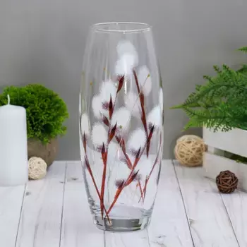 Ваза "Верба" овал d-7х10х26 см