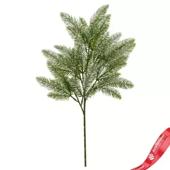 Ветка еловая заснеженная, H55см, зеленый