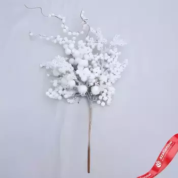 Ветка с ягодами, 45см, белый