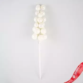 Ветка с ягодами, H19см, белый