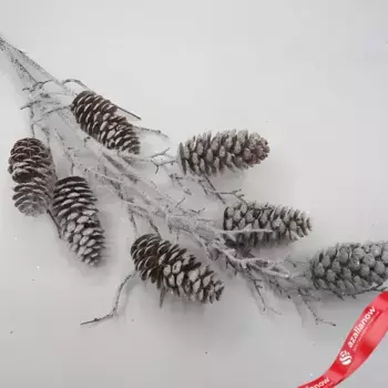 Ветка с шишками, 73см, коричневый