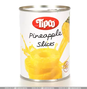 Ананасы в соке консервированные, TIPCO, кольца, 567 г, Таиланд