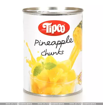 Ананасы в соке консервированные, TIPCO, кусочки, 567 г, Таиланд