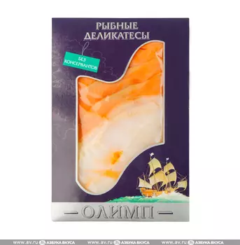 Ассорти семга+палтус холодного копчения Олимп 200г Россия