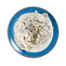 Бефстроганов с белыми грибами 150 г