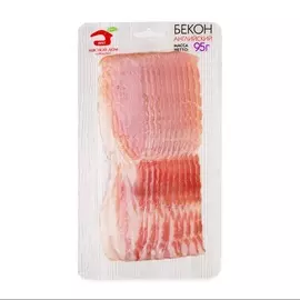 Бекон МД Бородина Английский с/к в/у 95г нарезка Россия