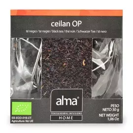 Чай черный цейлонский Organic, Alma Home, 15х1.86 г, Испания