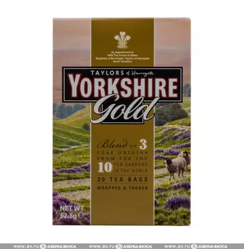 Чай черный пакетированный "Золото Иоркшир" TAYLORS 62.5 г, Великобритания