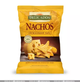 Чипсы кукурузные Delicados Nachos с сыром 150 г Россия