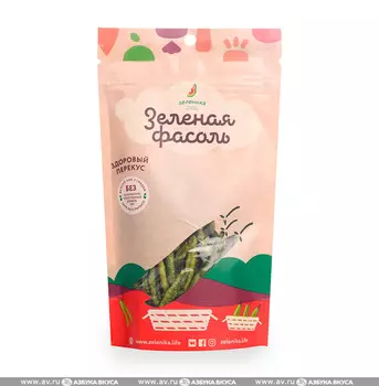 Чипсы овощные Зеленика Зелёная фасоль 30г Китай