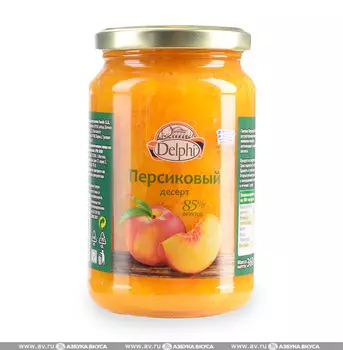 Десерт Delphi персиковый 360г стекло Греция