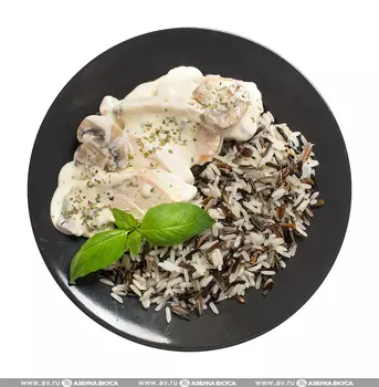 Филе куриное отварное с грибным соусом и рисом "Уже Готово" 320 г, Россия