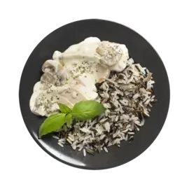 Филе куриное отварное с грибным соусом и рисом, «Уже Готово», 320 г