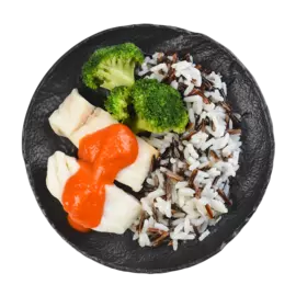 Филе-кусок трески атлантической на пару с соусом томато, «Считаем калории», 200 г