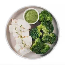 Филе трески на коже с брокколи, «Считаем калории», 160 г, Россия