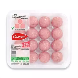 Фрикадельки из фарша индейки охлажденные, «Самсон», 300 г, Россия