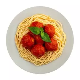 Фрикадельки из телятины со спагетти, «Уже Готово», 320 г, Россия