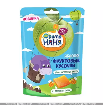 Фруктовые кусочки ФрутоНяня из яблок с 12 месяцев 56г Россия