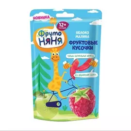 Фруктовые кусочки ФрутоНяня Осьминожка из яблок и малины Stream Food Ltd. 16г Великобритания