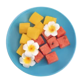 Фруктовый микс Арбуз красный и желтый кубиками 300 г Россия