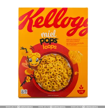 Готовый завтрак Kellogg's колечки медовые 400г Франция