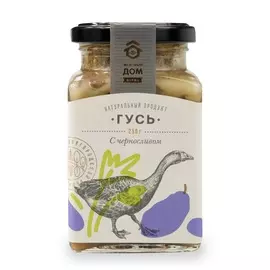 Гусь Медовый Дом Ферма с черносливом 250г стекло Россия