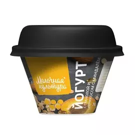 Йогурт 2.7-3.5% с гранолой, абрикосом, миндалем и изюмом "Молочная Культура" 215 г, Россия, БЗМЖ