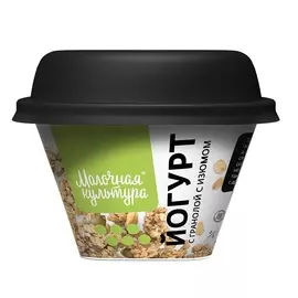 Йогурт 3,5-4,5% с гранолой и изюмом "Молочная Культура" 215 г, Россия, БЗМЖ