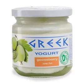 Йогурт греческий обезжиренный GREEK "крыжовник" 0% 165г Россия, БЗМЖ