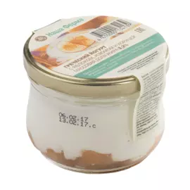 Йогурт «Наша Ферма» греческий 3,2% с яблочным джемом, изюмом, 170 г