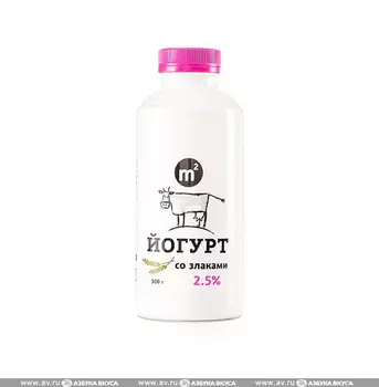 Йогурт питьевой Ферма М2 со злаками 2,5% 500 г Россия