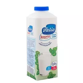 Йогурт питьевой Valio 0,4% натуральный 0.75л Россия, БЗМЖ