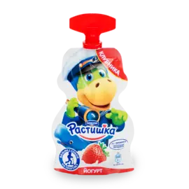 Йогурт Растишка клубника 70г Россия, БЗМЖ