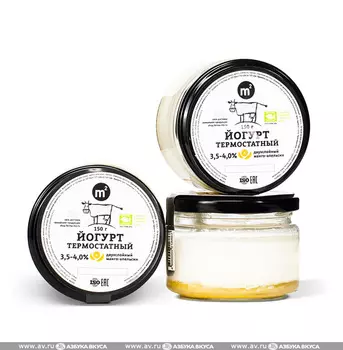 Йогурт термостатный Ферма М2 двухслойный Манго-Апельсин 150 г Россия