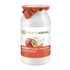 Йогурт в бидончике «Персик-маракуйя» 2.5%, «Просто Азбука», 200 г