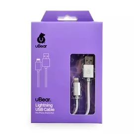 Кабель USB-8-pin для Apple, uBear, холодный серый, Китай