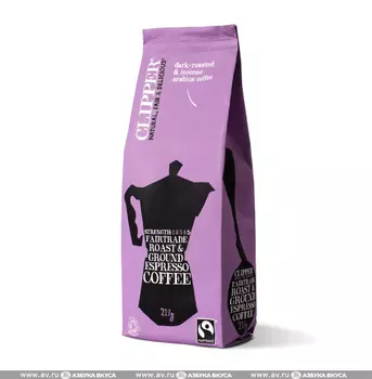 Кофе молотый «Эспрессо Арабика Органик», Clipper, 227 г, Великобритания