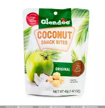 Кокосовые снеки Glendee оригинальные 40г Таиланд