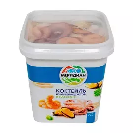 Коктейль из морепродуктов в рассоле "Меридиан" 270 г, Россия